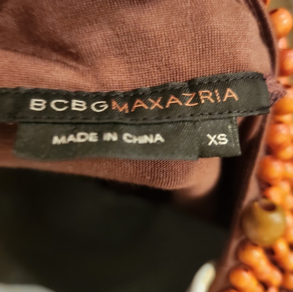 BCBGMAXAZRIA Wooden Beaded Silk Top - Picture 5 of 12